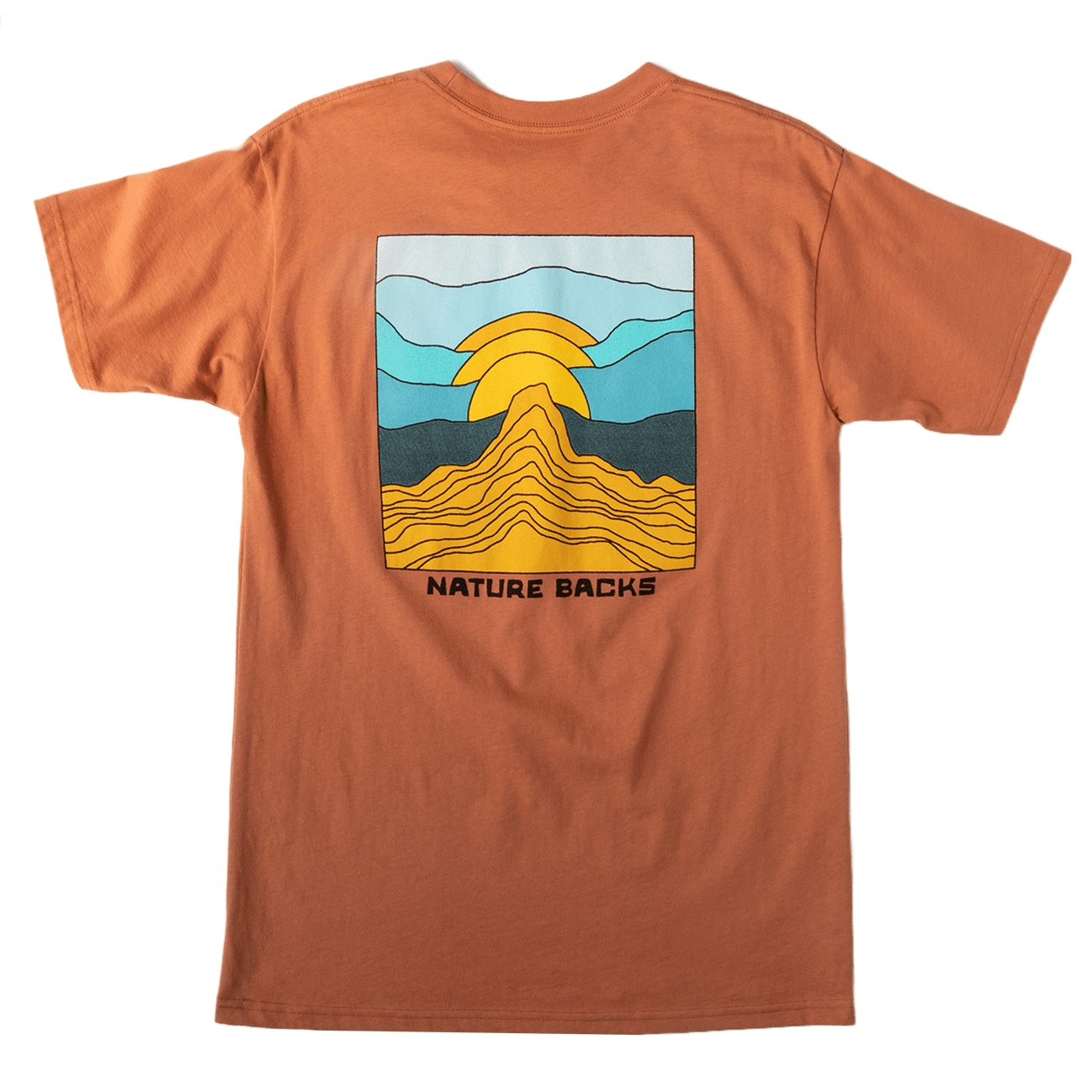 Nature Backs Limited Edition Short Sleeve 100% Organic Cotton T-Shirt | Limited Gradient Harvest Short Sleeve made with Eco-Friendly Fibers Sustainably made in the USA 