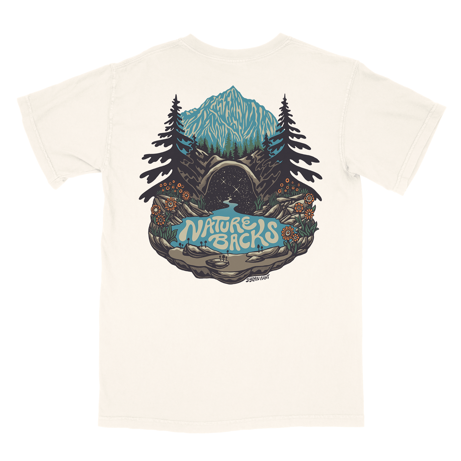 Nature Backs Comfort Colors Mystic Natural Short Sleeve T-Shirt | Nature-Inspired Design on Ultra-Soft Fabric