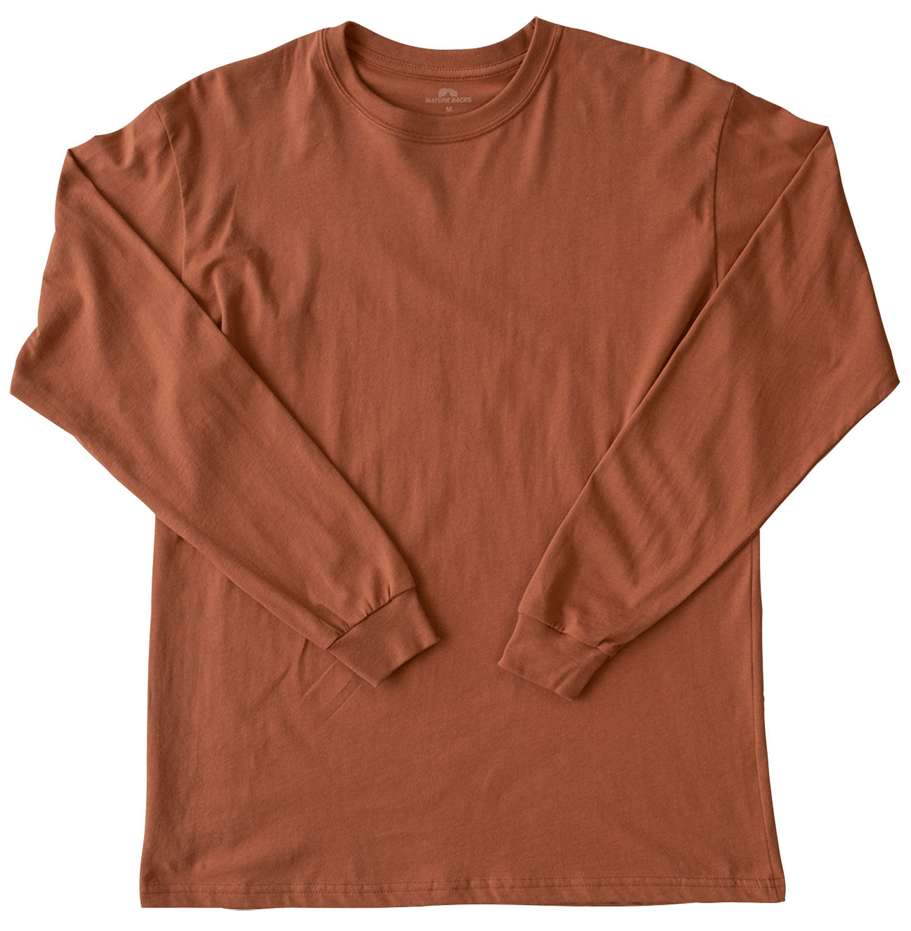 Nature Backs Long Sleeve 100% Organic Cotton T-Shirt | Minimalist Harvest Long Sleeve made with Eco-Friendly Fibers Sustainably made in the USA 