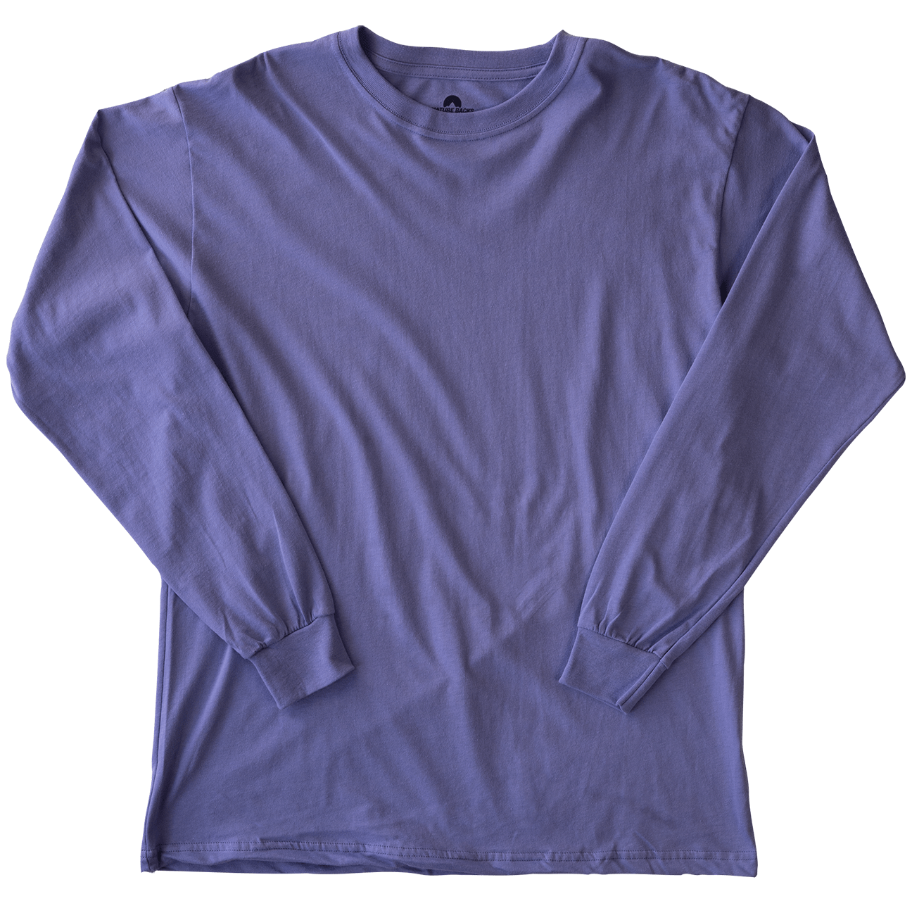 Nature Backs Long Sleeve 100% Organic Cotton T-Shirt | Minimalist Twilight Long Sleeve made with Eco-Friendly Fibers Sustainably made in the USA 