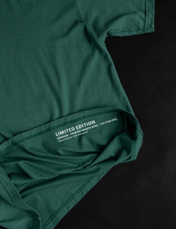 Nature Backs Limited Edition Short Sleeve 100% Organic Cotton T-Shirt | Limited Awaken Spruce Short Sleeve made with Eco-Friendly Fibers Sustainably made in the USA 