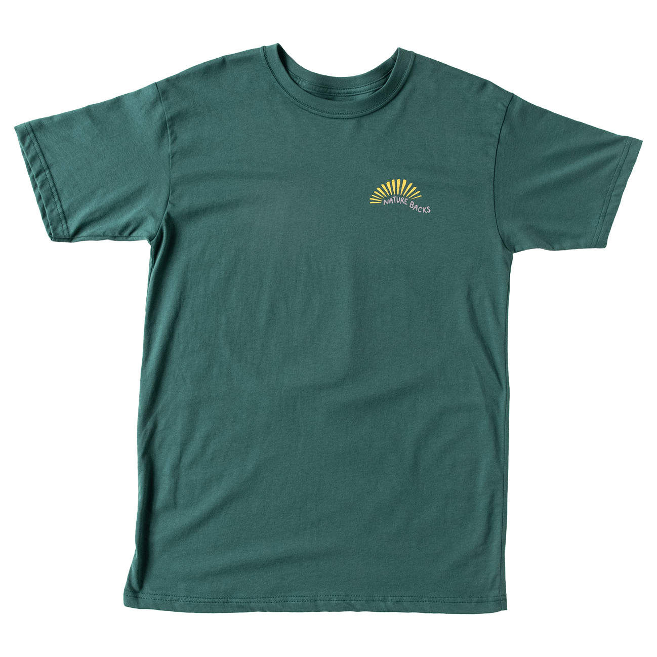 Nature Backs Limited Edition Short Sleeve 100% Organic Cotton T-Shirt | Limited Awaken Spruce Short Sleeve made with Eco-Friendly Fibers Sustainably made in the USA 