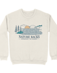 Nature Backs Comfort Wash Reflect Natural Crewneck | Nature-Inspired Design on Ultra-Soft Fabric