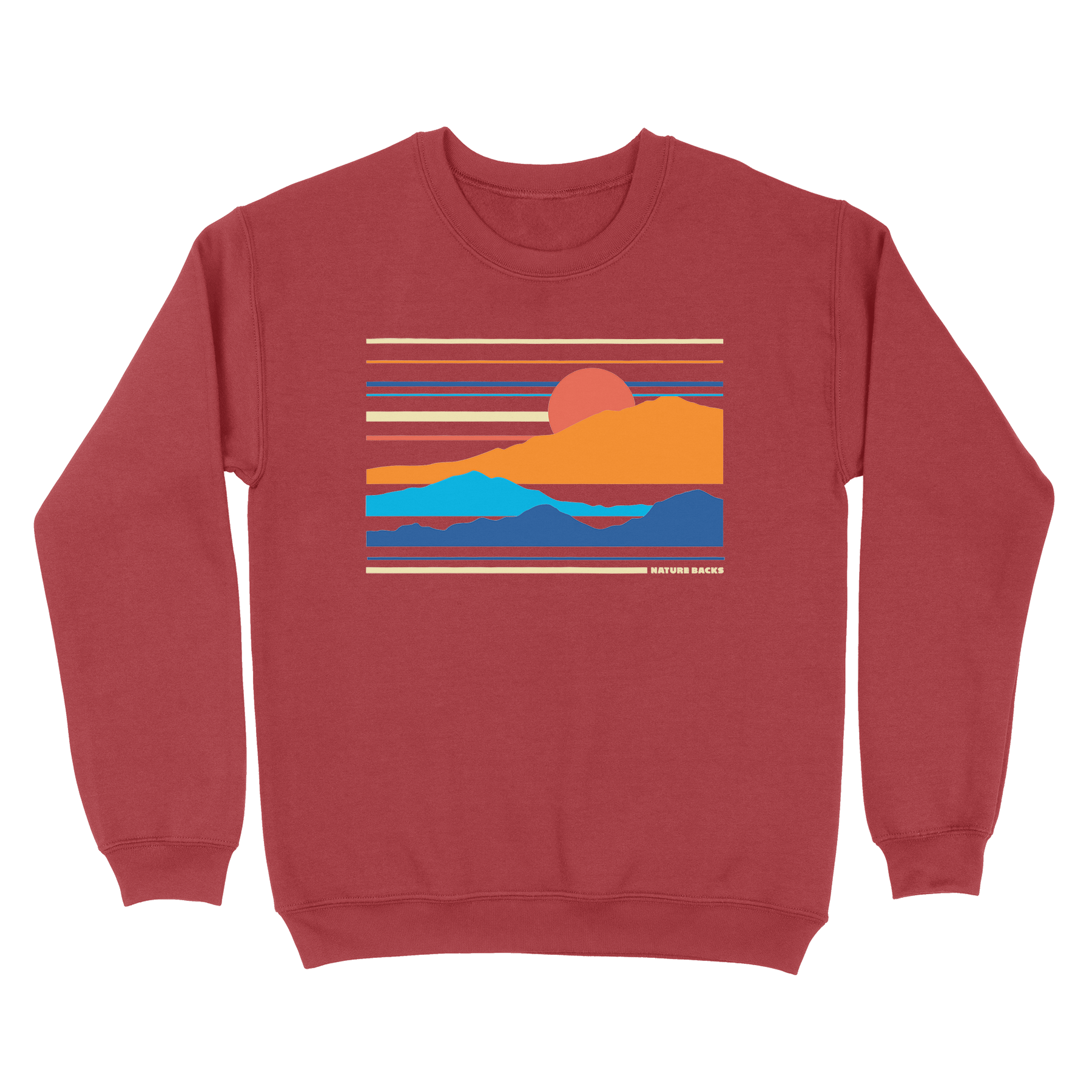 Nature Backs Comfort Wash Daydream Aurora Crewneck | Nature-Inspired Design on Ultra-Soft Fabric