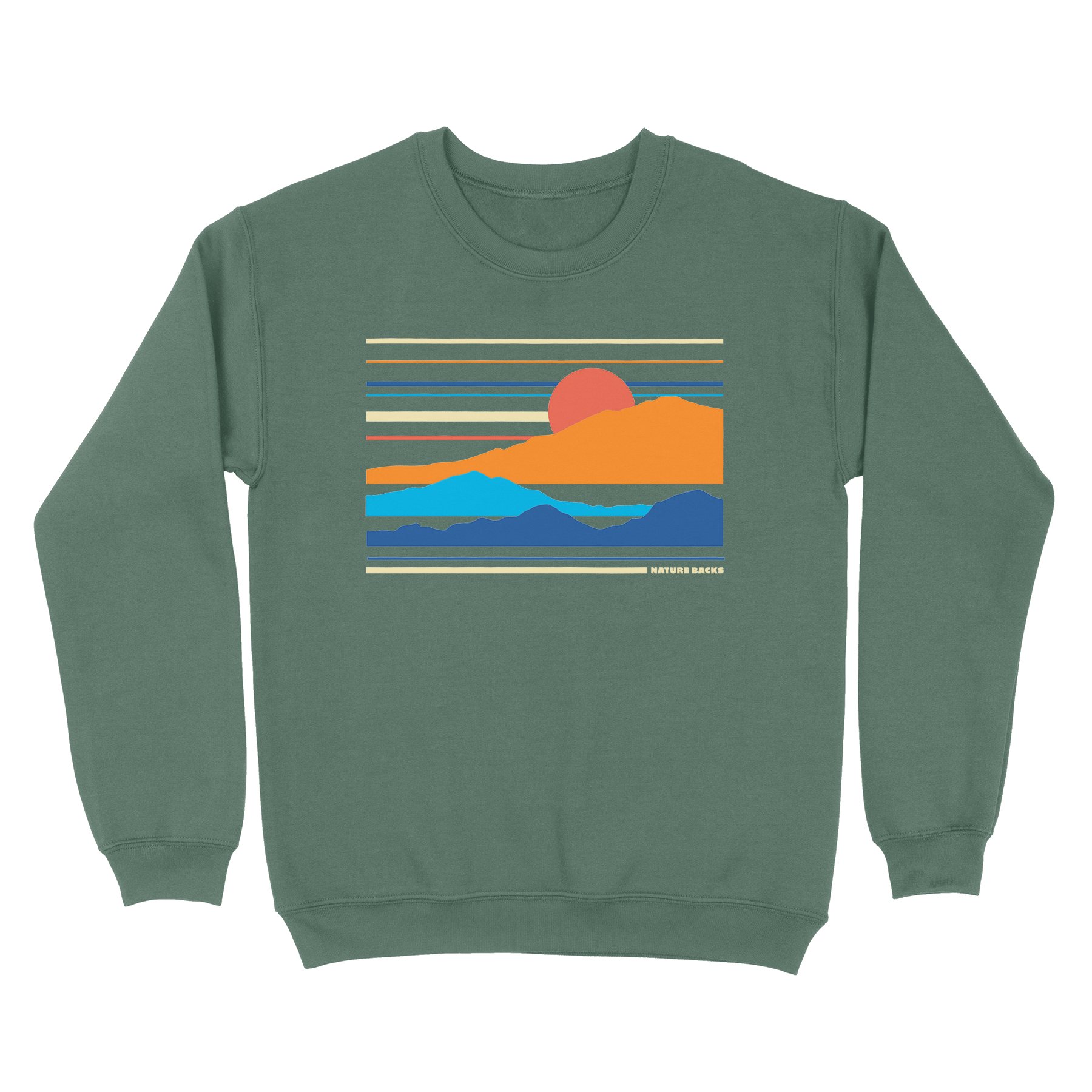 Nature Backs Comfort Wash Daydream Valley Crewneck | Nature-Inspired Design on Ultra-Soft Fabric