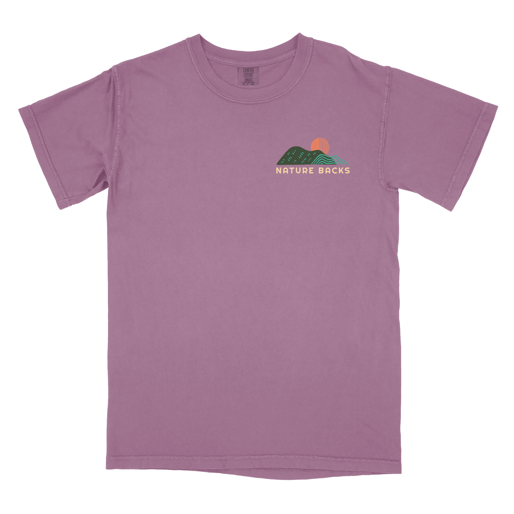 Nature Backs Comfort Colors Encompass Berry Short Sleeve T-Shirt | Nature-Inspired Design on Ultra-Soft Fabric