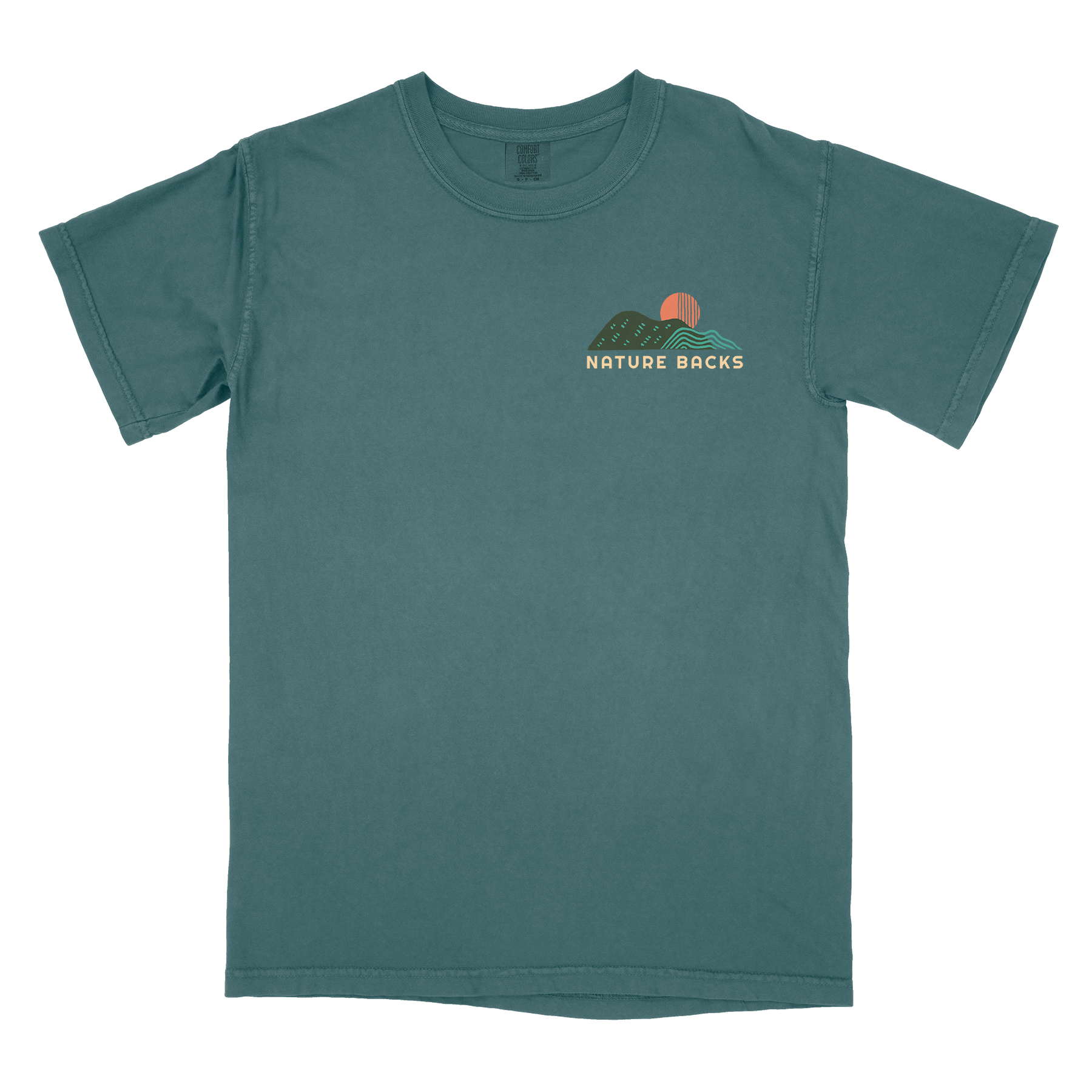 Nature Backs Comfort Colors Encompass Spruce Short Sleeve T-Shirt | Nature-Inspired Design on Ultra-Soft Fabric