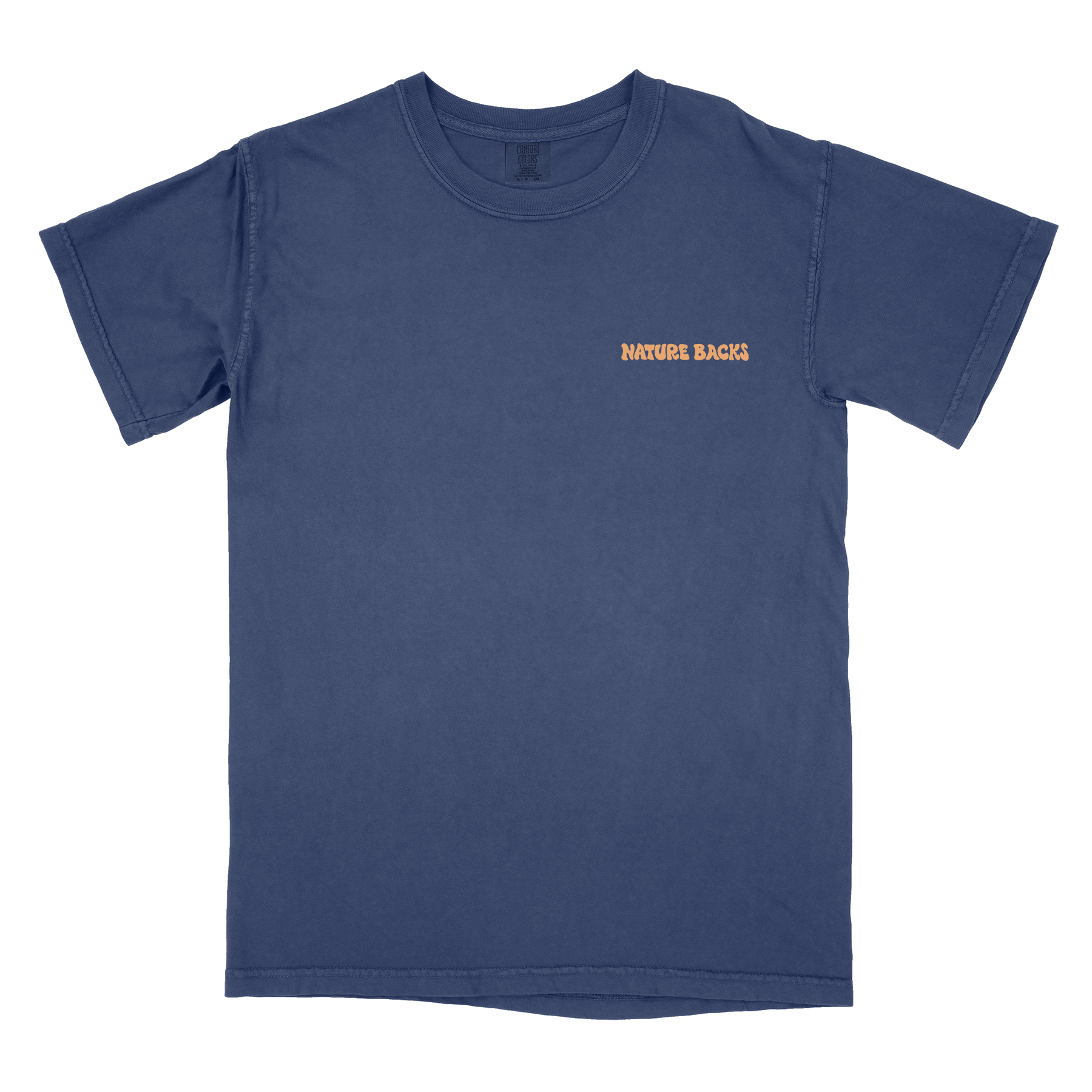 Nature Backs Comfort Colors Navy Black Short Sleeve T-Shirt | Nature-Inspired Design on Ultra-Soft Fabric