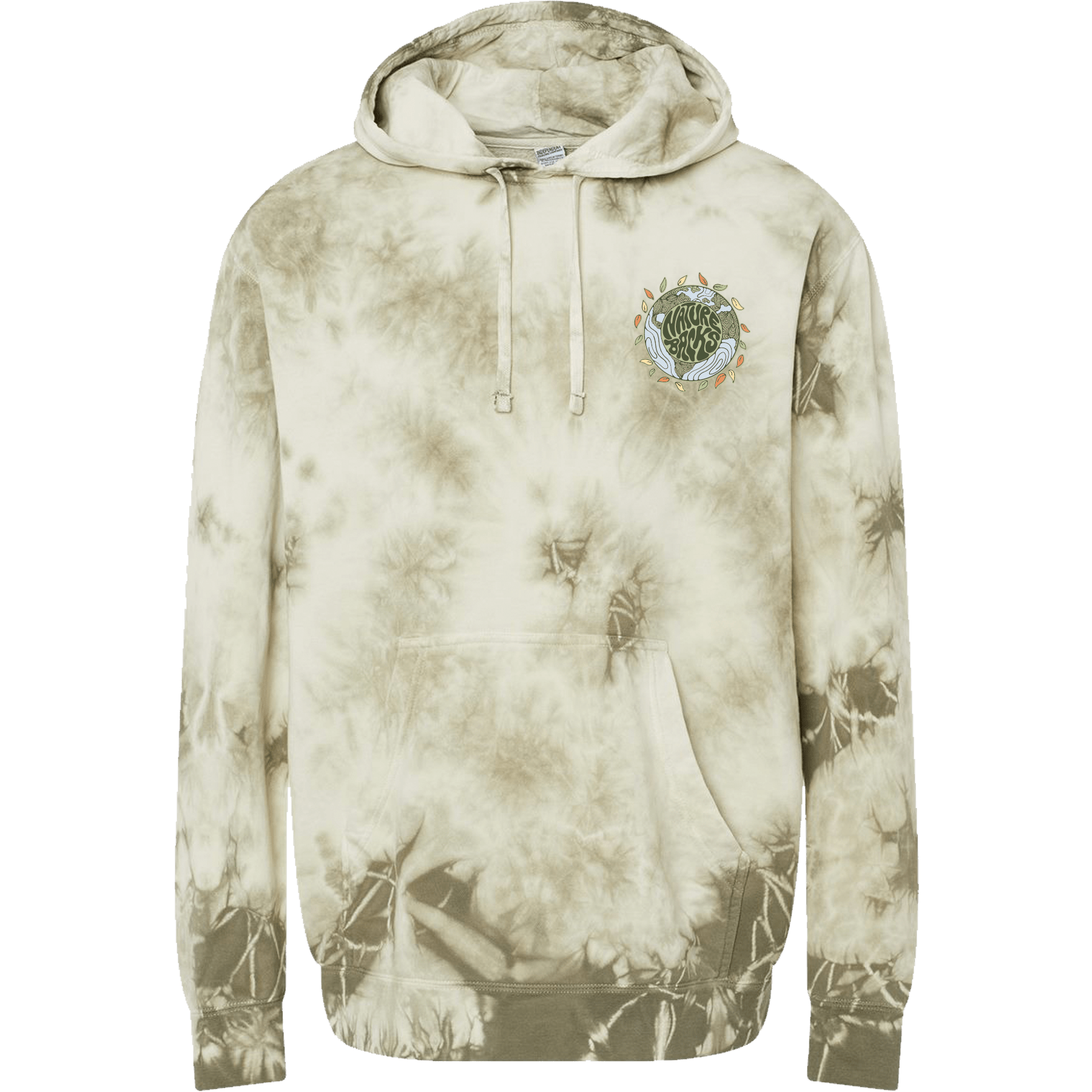 Embrace Hoodie Ultra Soft Green Tye Die