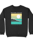 Nature Backs Gildan Moonlight Black Crewneck | Nature-Inspired Design on Ultra-Soft Fabric