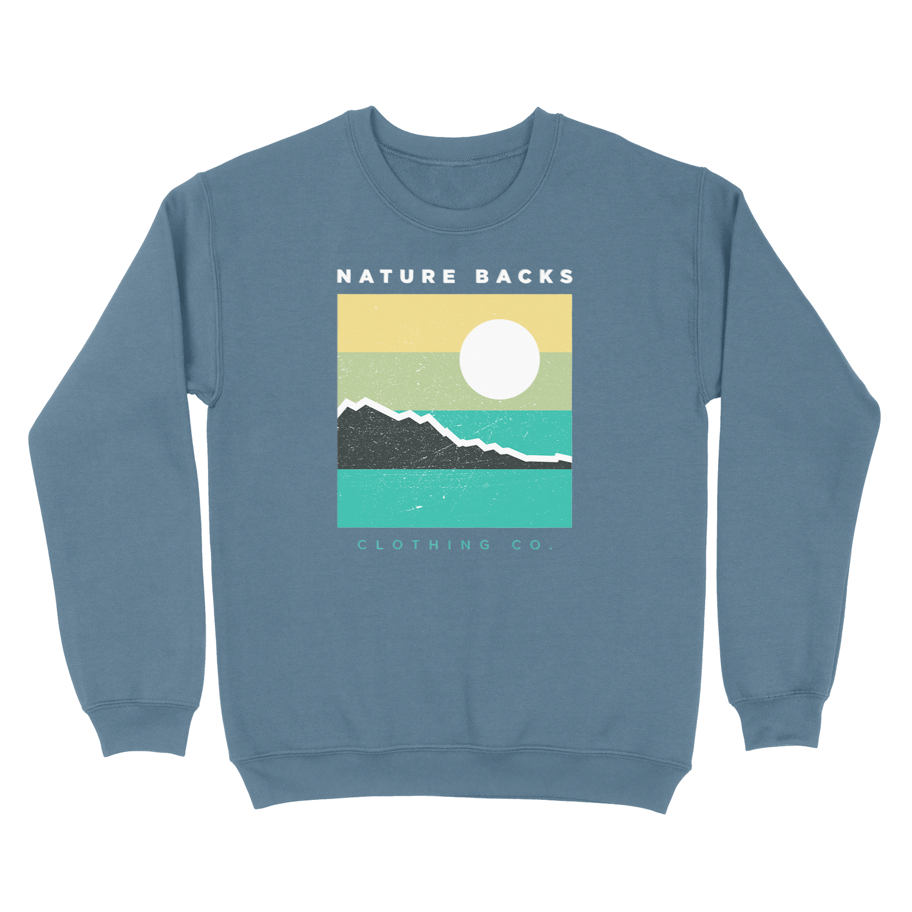 Nature Backs Gildan Moonlight Dawn Crewneck | Nature-Inspired Design on Ultra-Soft Fabric