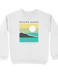 Nature Backs Gildan Moonlight White Crewneck | Nature-Inspired Design on Ultra-Soft Fabric