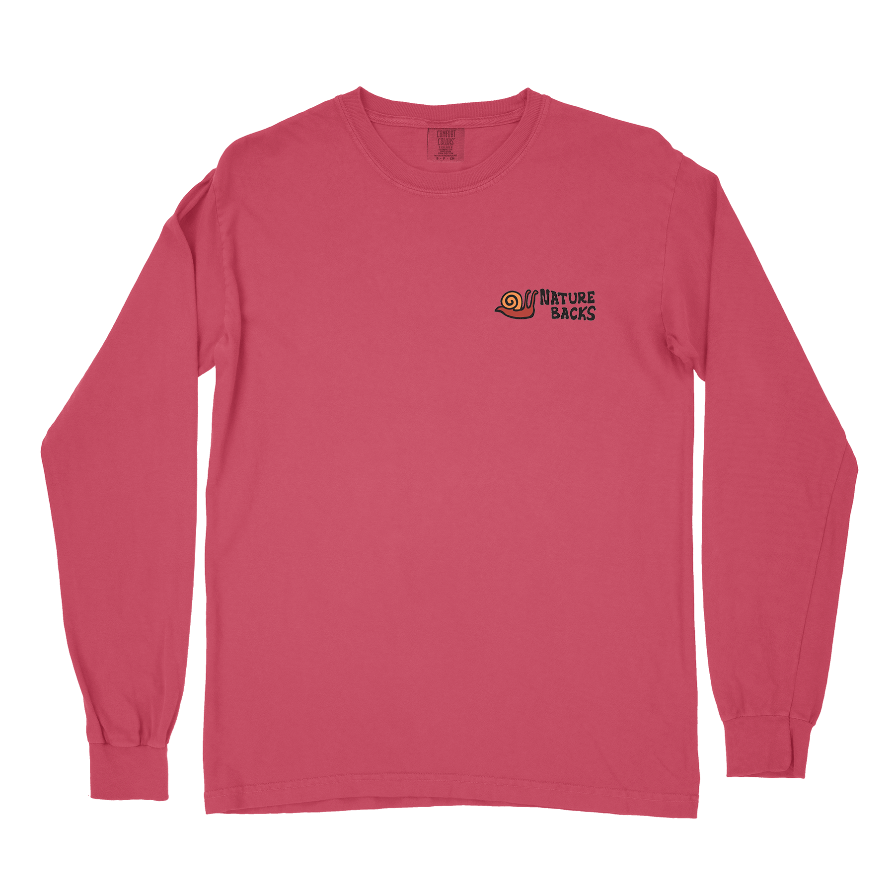 Nature Backs Comfort Colors Enchanted Brick Long Sleeve T-Shirt | Nature-Inspired Design on Ultra-Soft Fabric