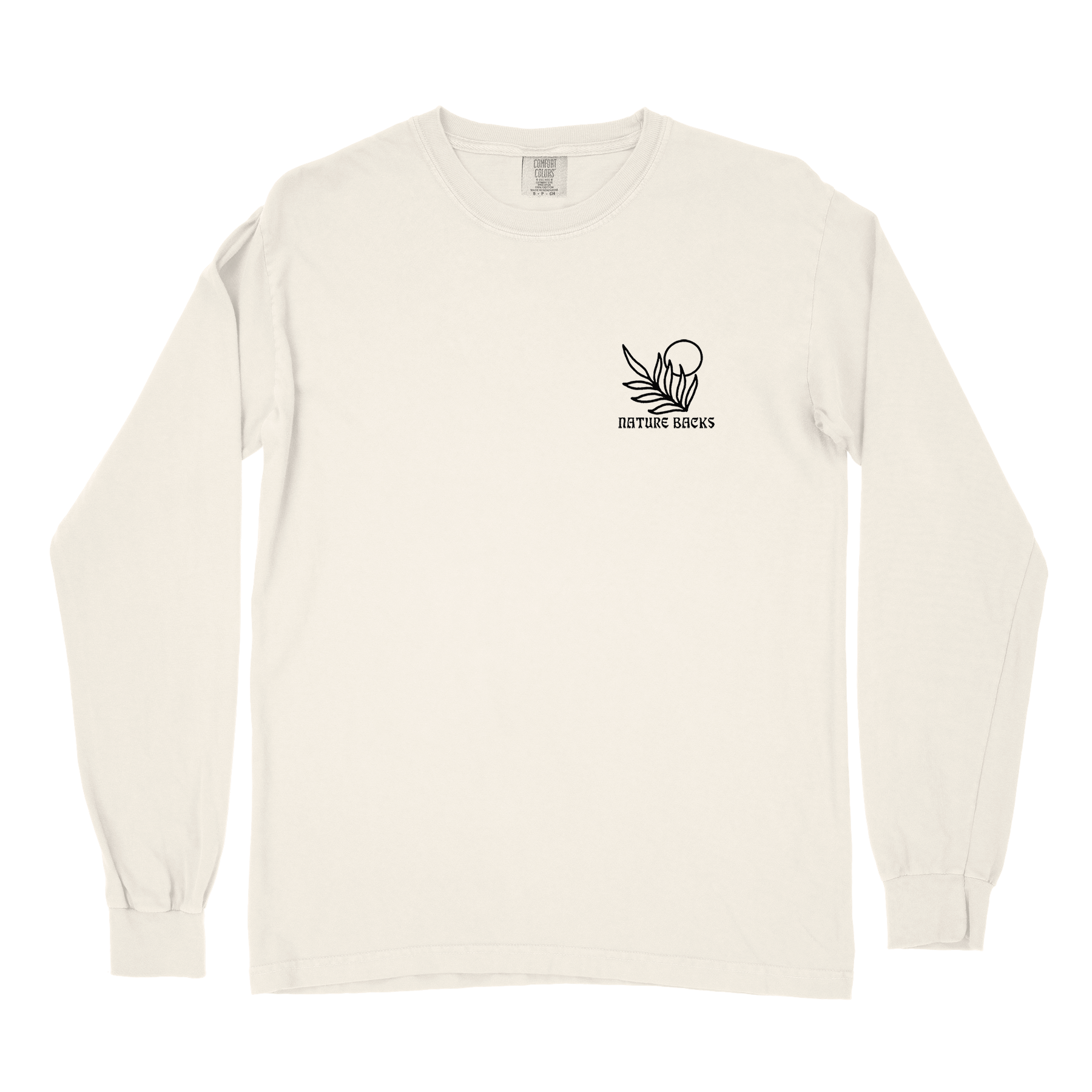 Nature Backs Comfort Colors Giza Ivory Long Sleeve T-Shirt | Nature-Inspired Design on Ultra-Soft Fabric