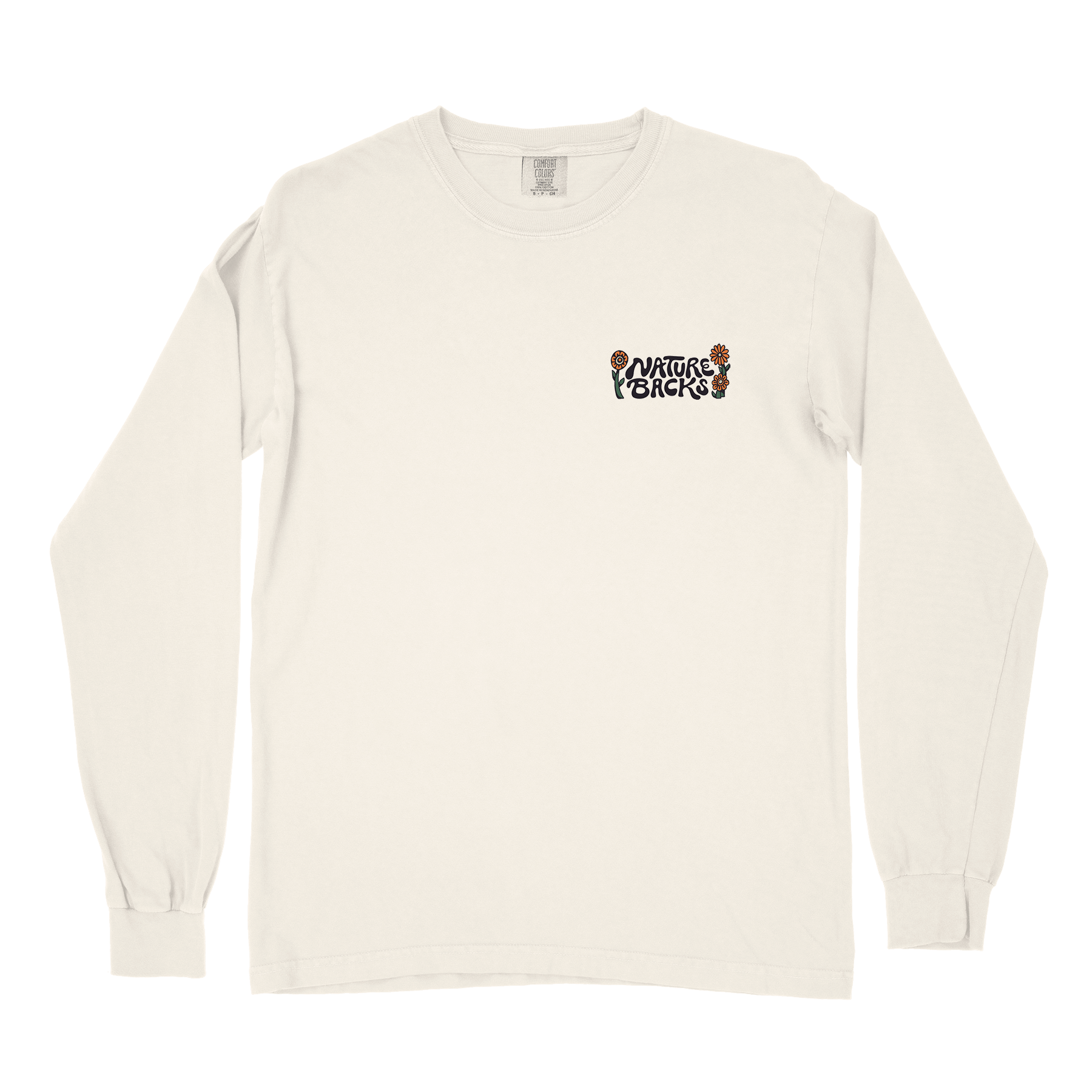 Nature Backs Comfort Colors Mystic Natural Long Sleeve T-Shirt | Nature-Inspired Design on Ultra-Soft Fabric