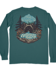 Nature Backs Comfort Colors Mystic Spruce Long Sleeve T-Shirt | Nature-Inspired Design on Ultra-Soft Fabric