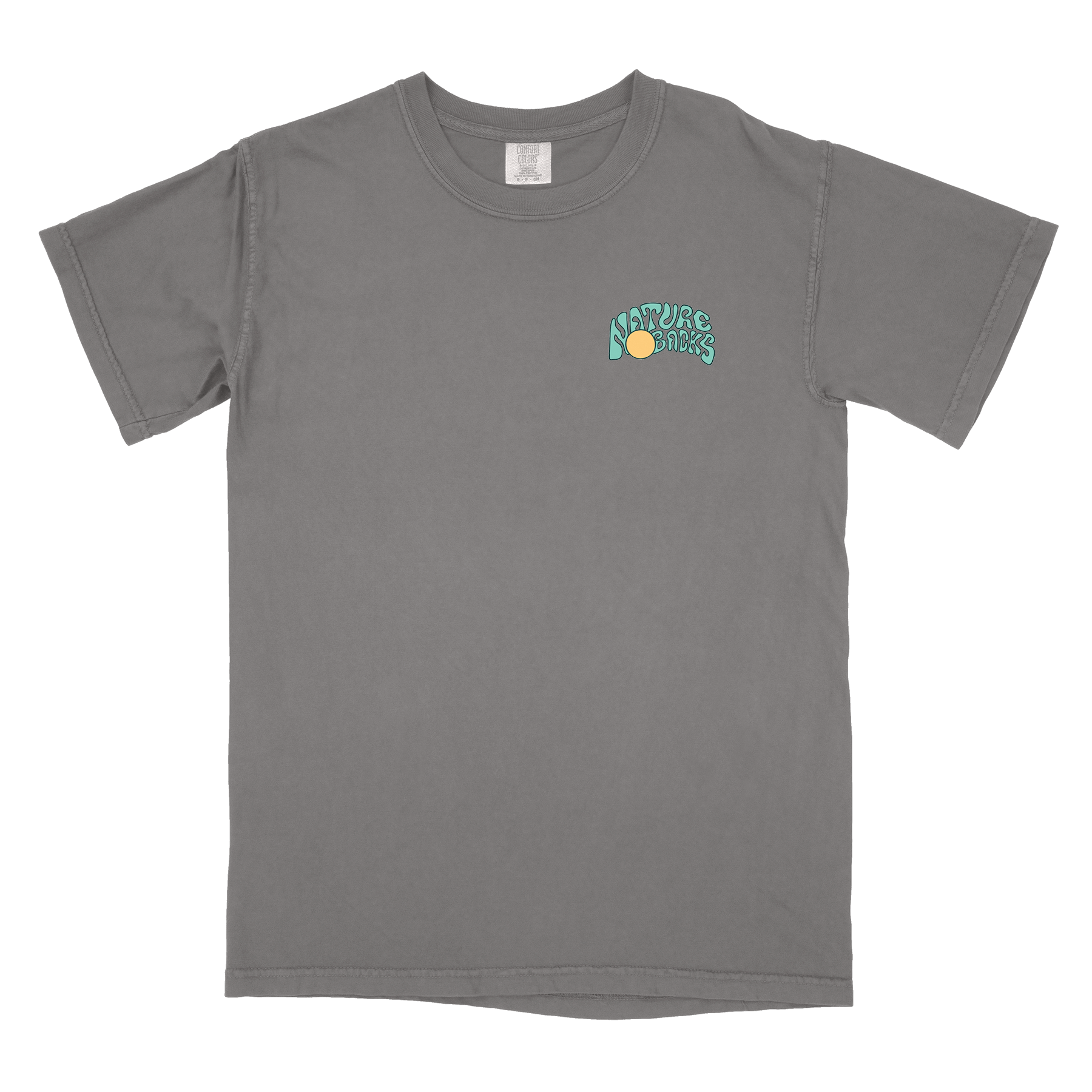 Nature Backs Comfort Colors Pura Charcoal Short Sleeve T-Shirt | Nature-Inspired Design on Ultra-Soft Fabric