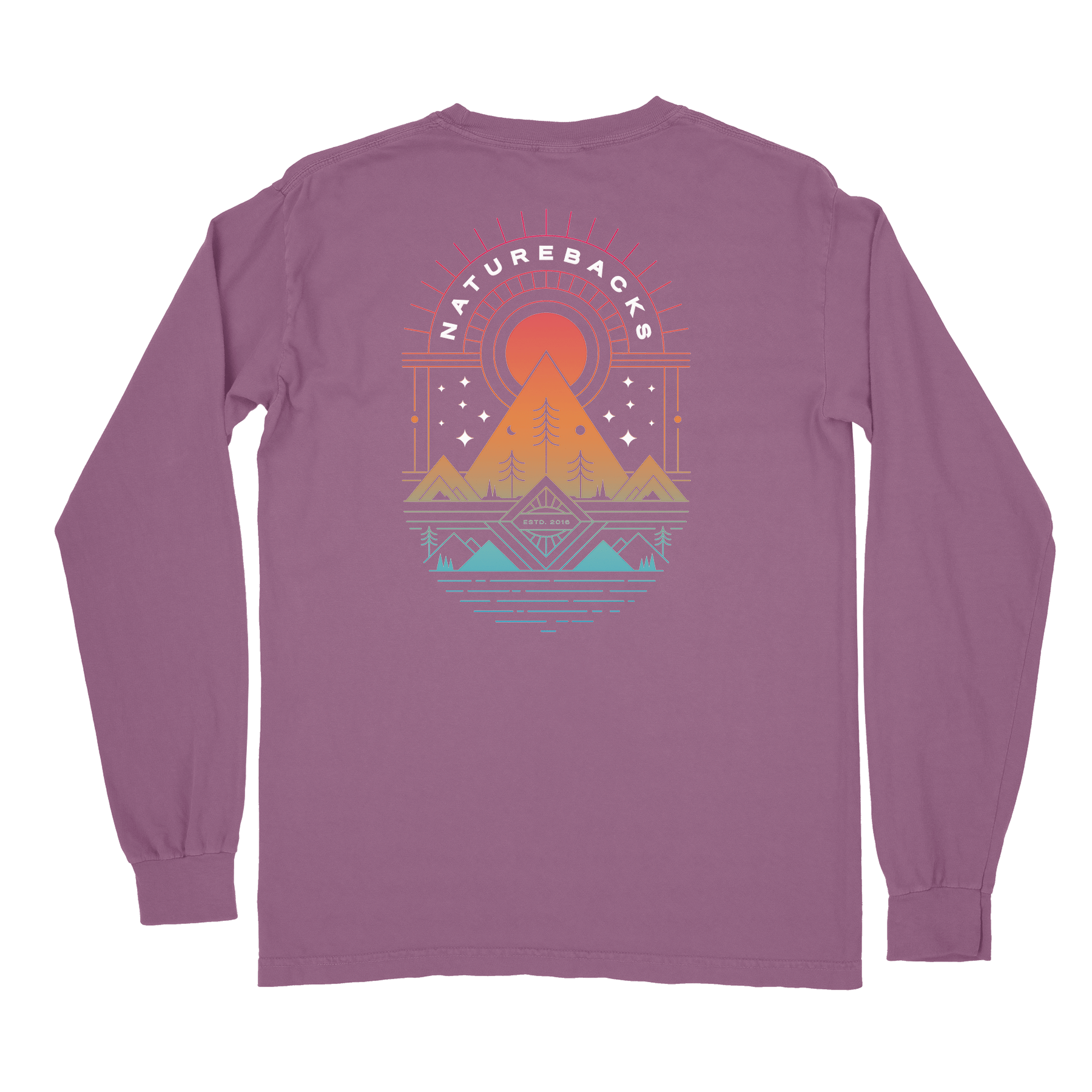 Nature Backs Comfort Colors Prism Cosmos Long Sleeve T-Shirt | Nature-Inspired Design on Ultra-Soft Fabric