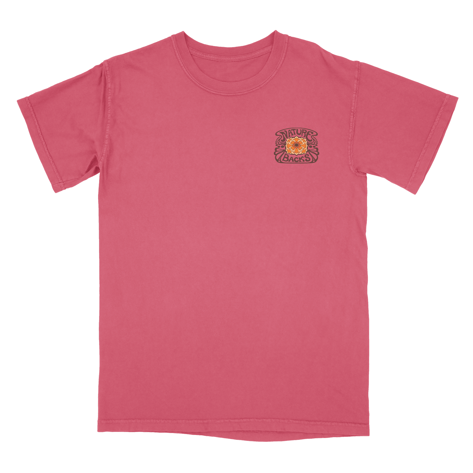 Nature Backs Comfort Colors Blossom Brick Short Sleeve T-Shirt | Nature-Inspired Design on Ultra-Soft Fabric