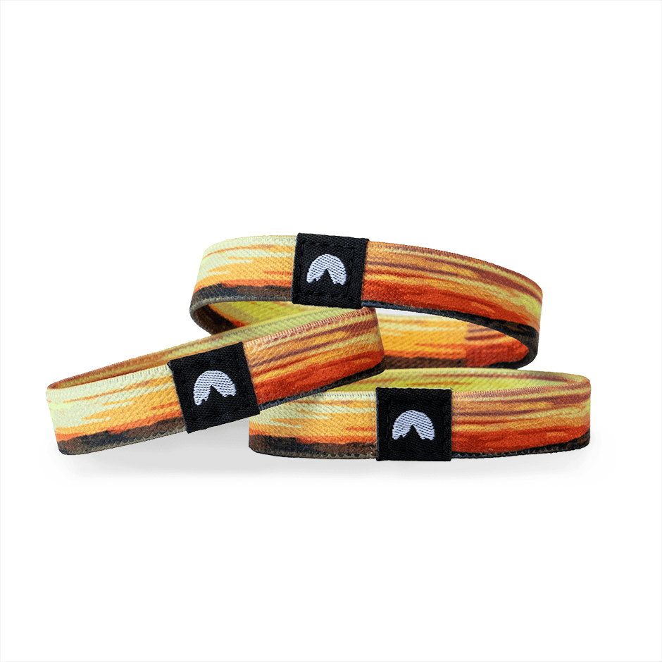 Nature Backs Flip-trip Bracelets | Sunrise inspired design on a Reversible Super Soft and Stretchy Elastic Bracelet 