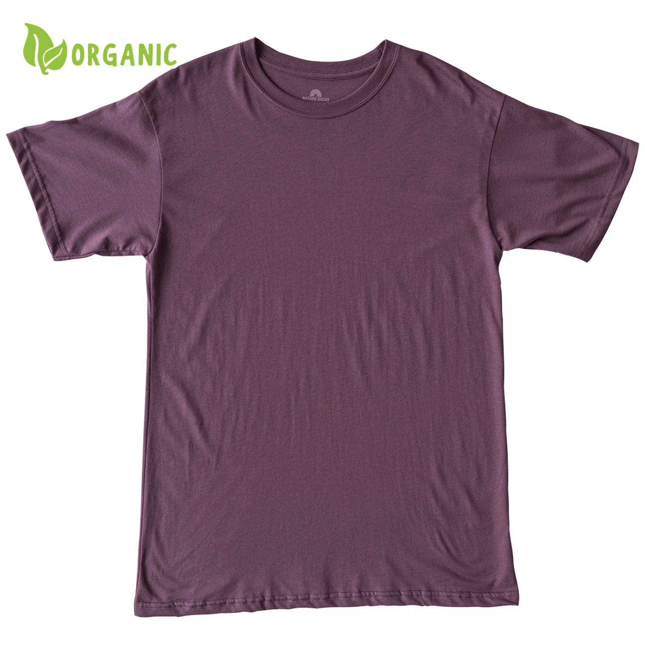 Nature Backs Short Sleeve 100% Organic Cotton T-Shirt | Minimalist Berry Short Sleeve made with Eco-Friendly Fibers Sustainably made in the USA 