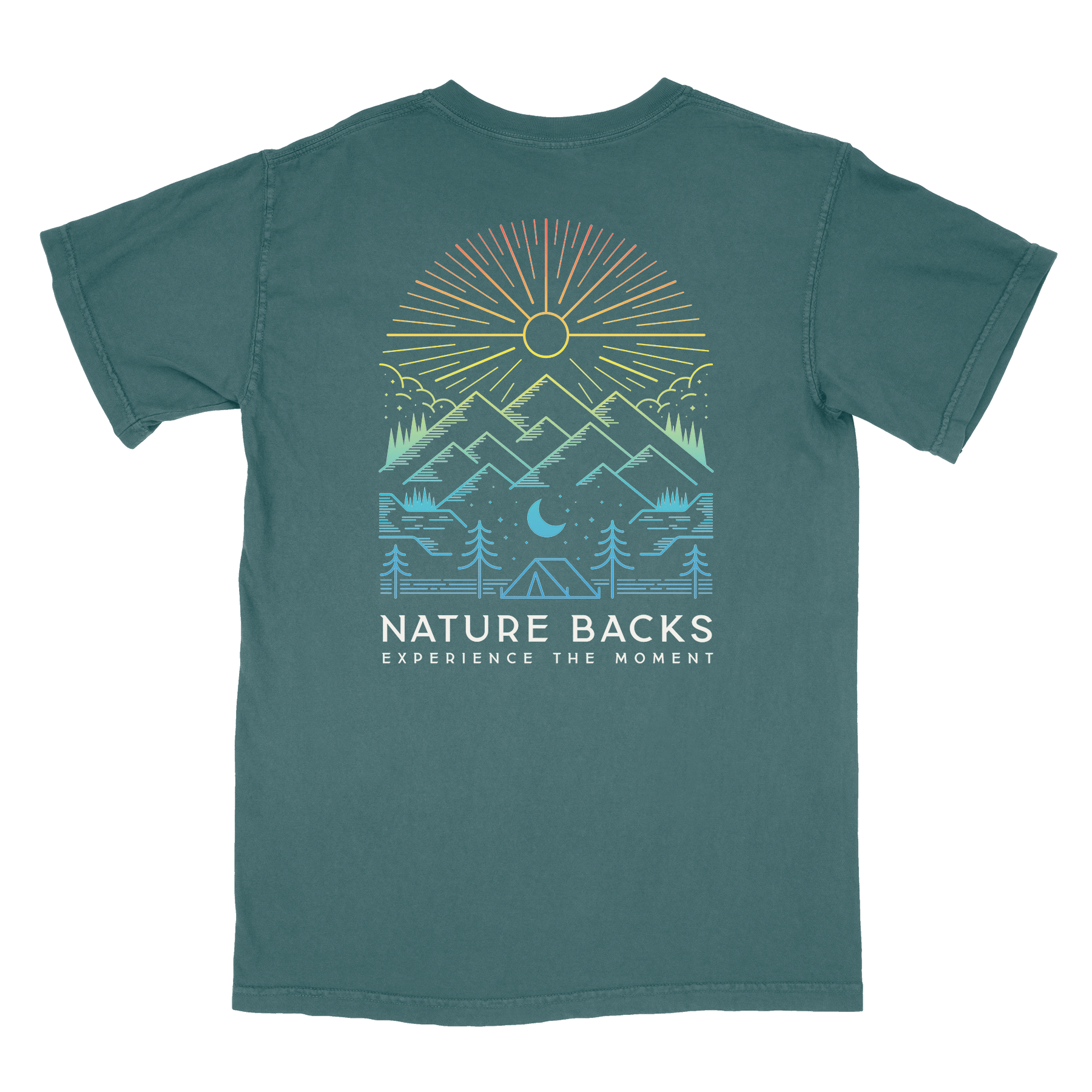 Nature Backs Comfort Colors Daybreak Spruce Short Sleeve T-Shirt | Nature-Inspired Design on Ultra-Soft Fabric