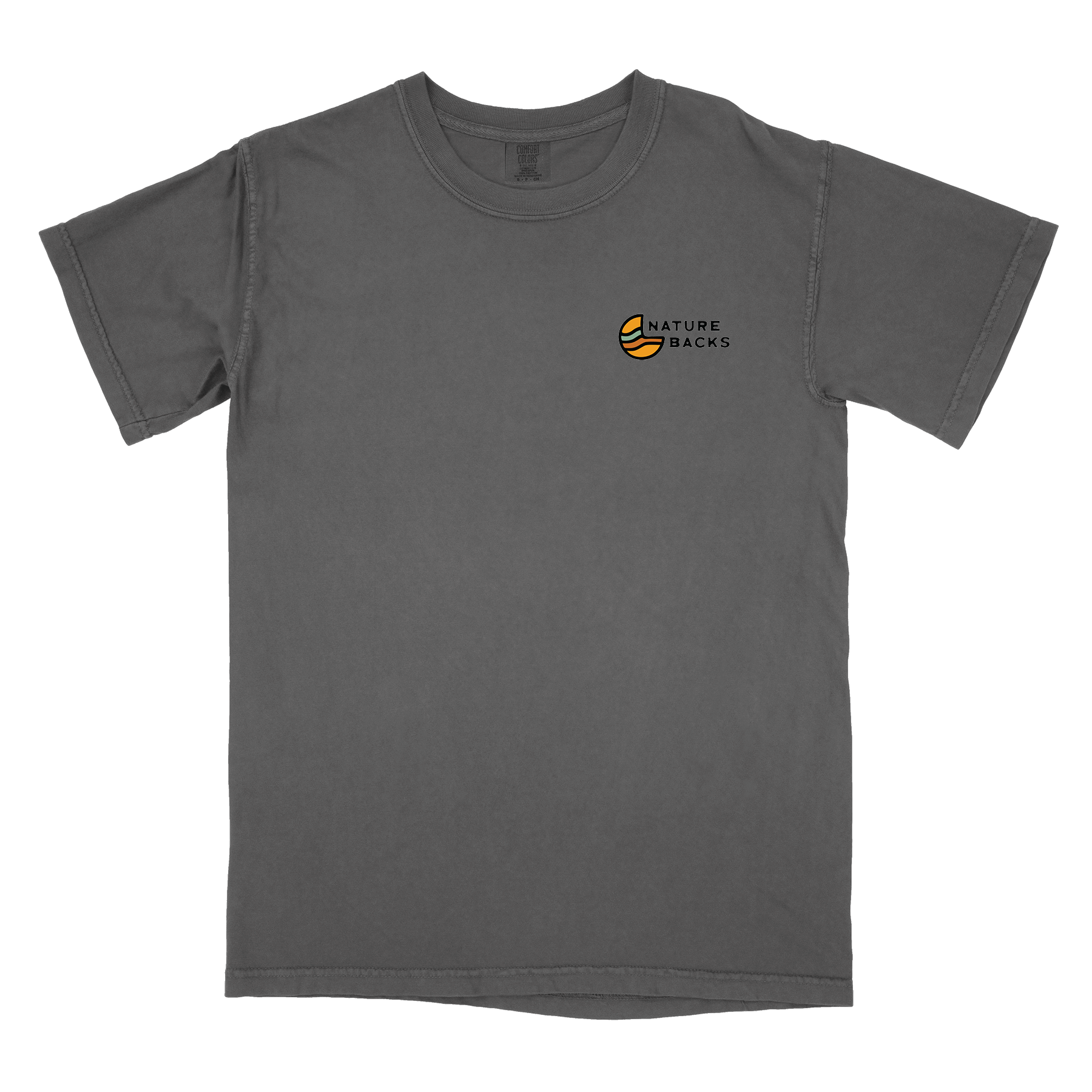 Nature Backs Comfort Colors Emerge Charcoal Short Sleeve T-Shirt | Nature-Inspired Design on Ultra-Soft Fabric