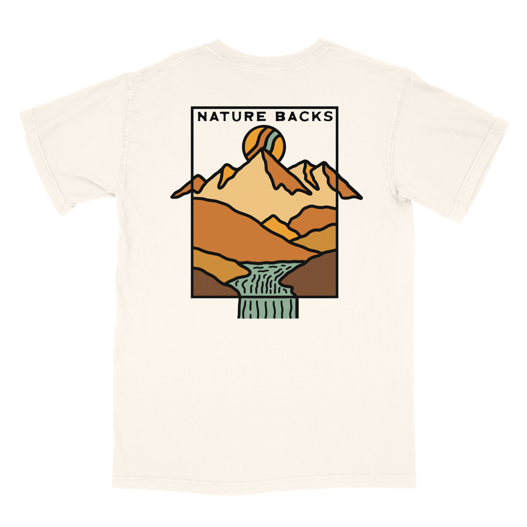 Nature Backs Comfort Colors Emerge Natural Short Sleeve T-Shirt | Nature-Inspired Design on Ultra-Soft Fabric