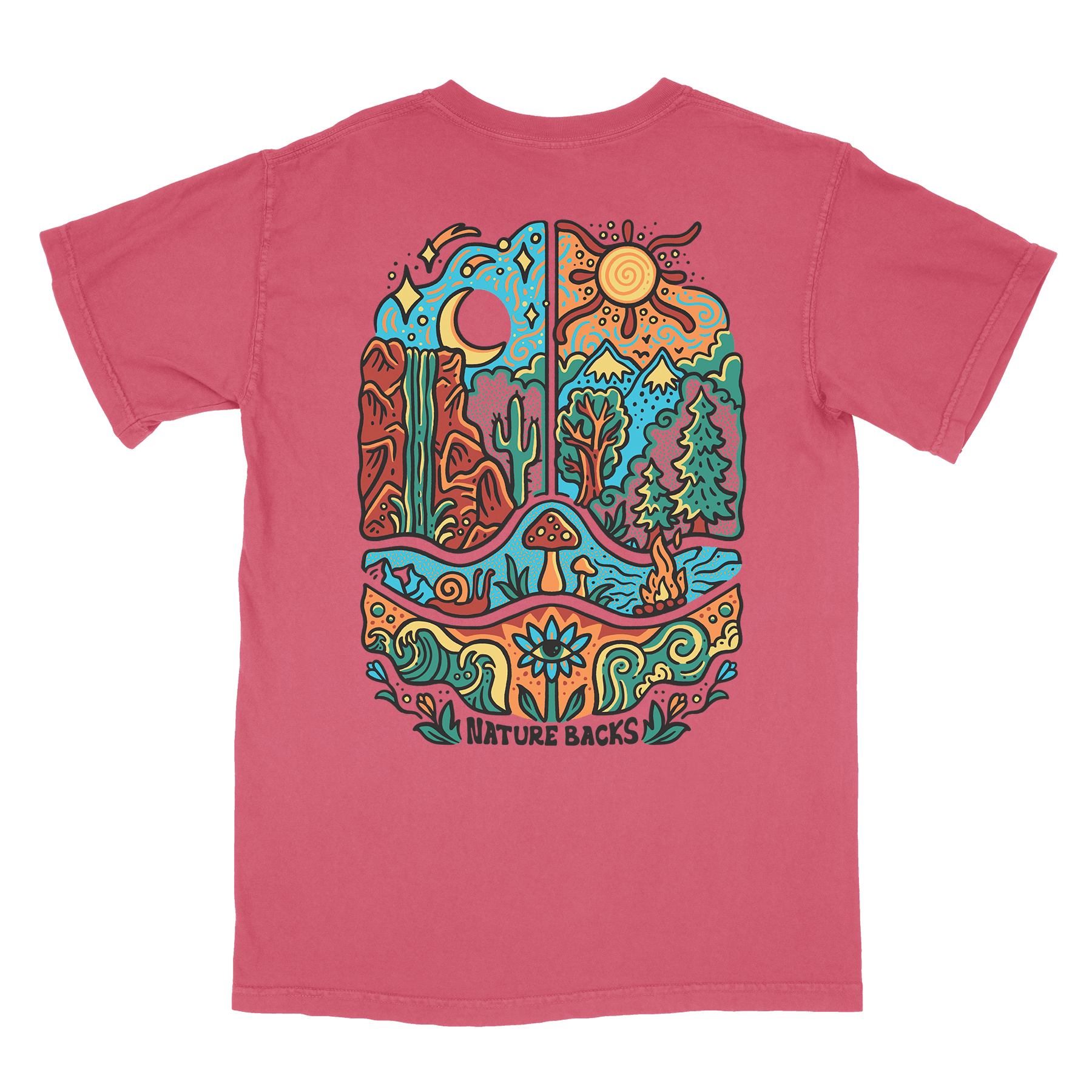 Nature Backs Comfort Colors Enchanted Brick Short Sleeve T-Shirt | Nature-Inspired Design on Ultra-Soft Fabric