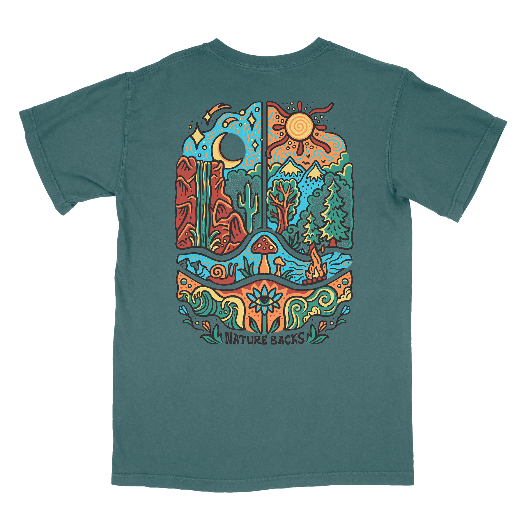 Nature Backs Comfort Colors Enchanted Spruce Short Sleeve T-Shirt | Nature-Inspired Design on Ultra-Soft Fabric