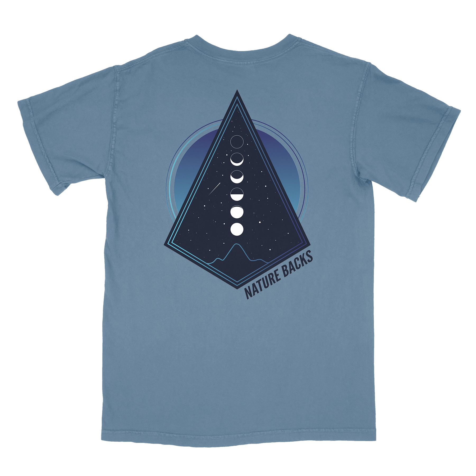 Nature Backs Comfort Colors Moon Phase Fog Short Sleeve T-Shirt | Nature-Inspired Design on Ultra-Soft Fabric