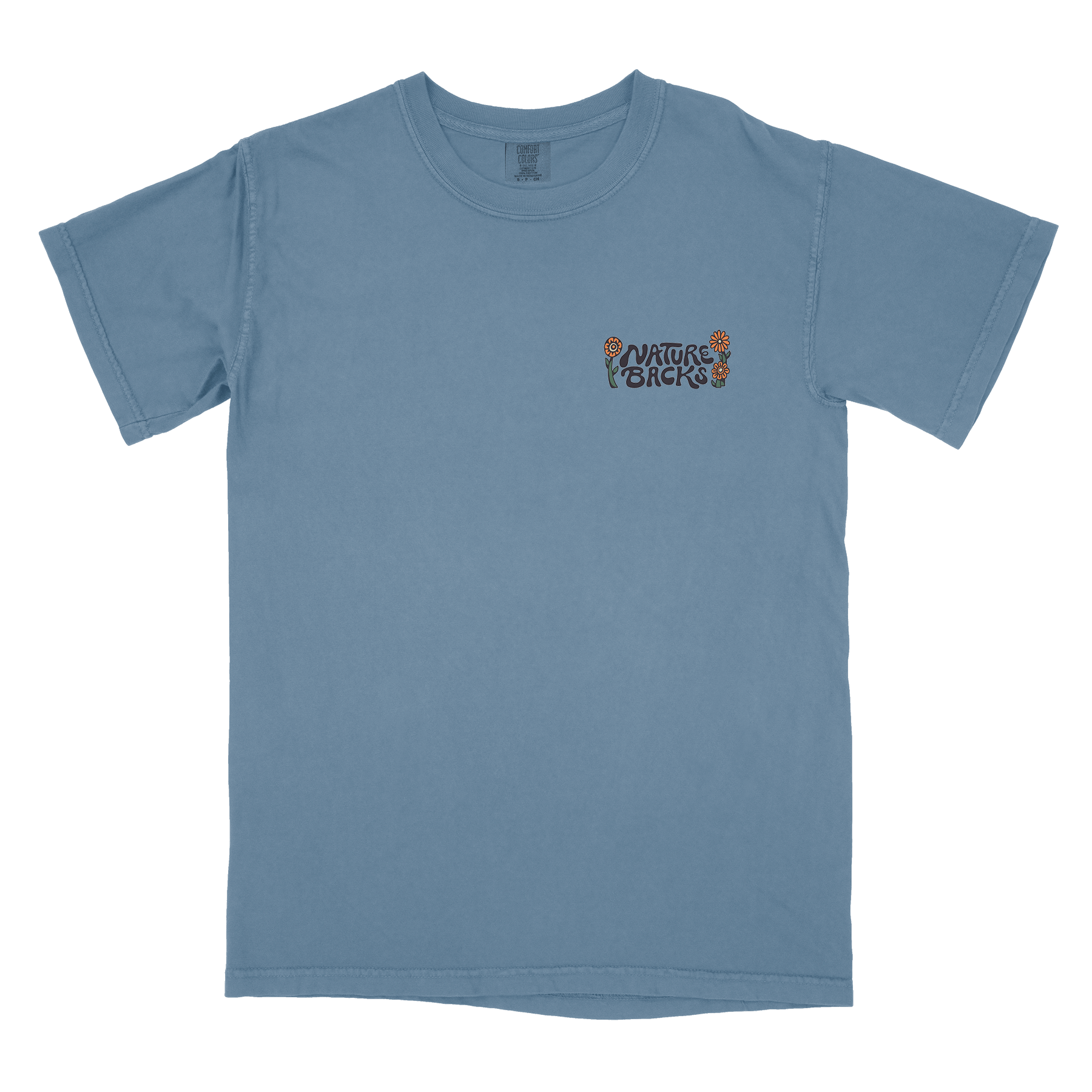 Nature Backs Comfort Colors Mystic Fog Short Sleeve T-Shirt | Nature-Inspired Design on Ultra-Soft Fabric