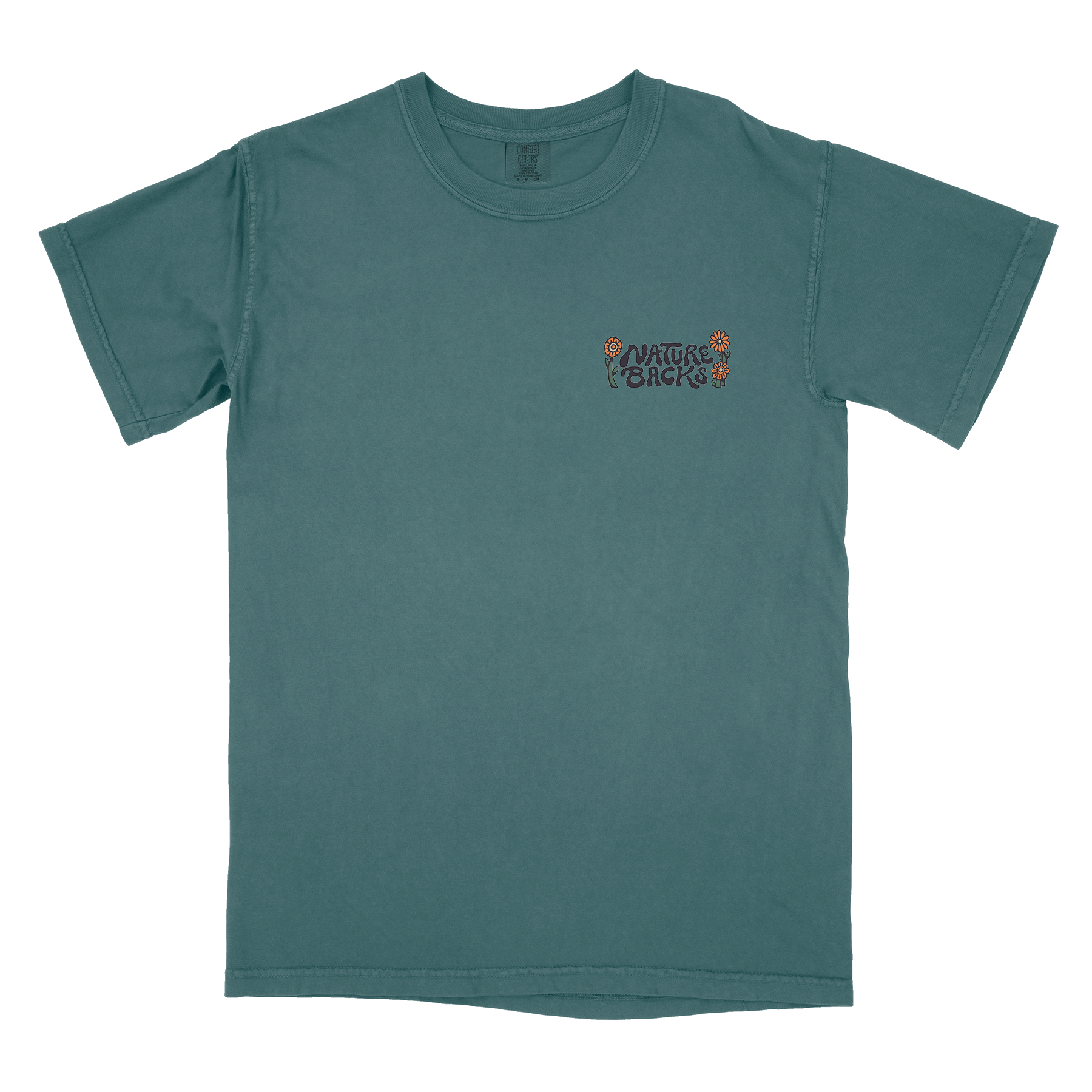 Nature Backs Comfort Colors Mystic Spruce Short Sleeve T-Shirt | Nature-Inspired Design on Ultra-Soft Fabric