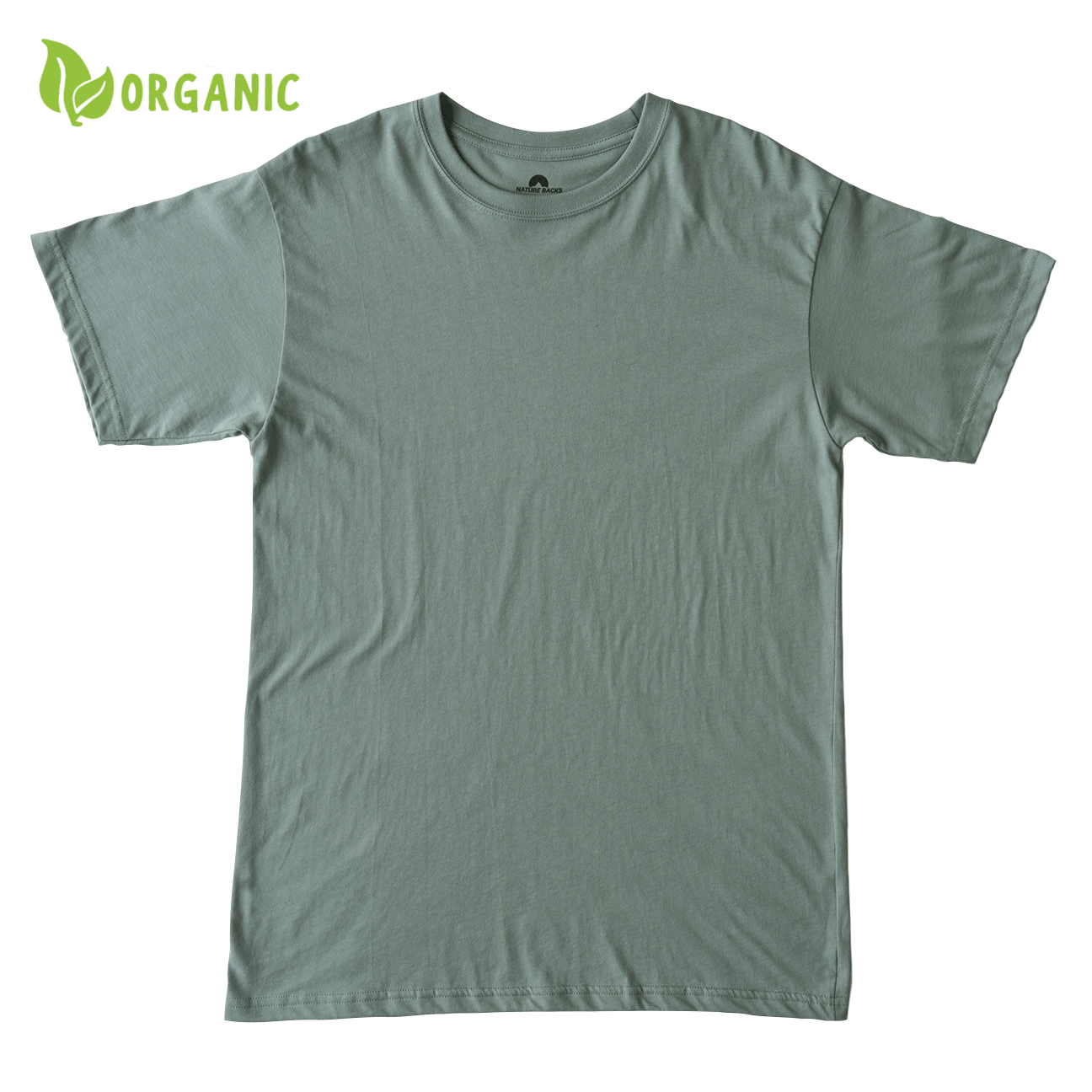 Nature Backs Short Sleeve 100% Organic Cotton T-Shirt | Minimalist Bay Short Sleeve made with Eco-Friendly Fibers Sustainably made in the USA 