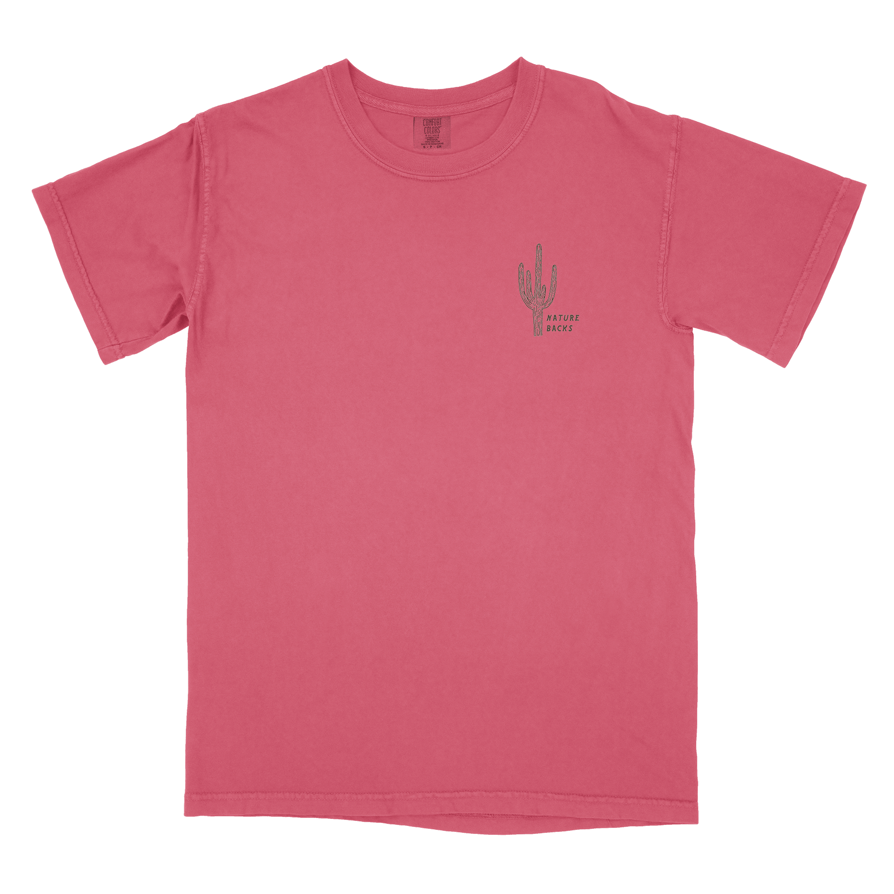 Nature Backs Comfort Colors Saguaro Brick Short Sleeve T-Shirt | Nature-Inspired Design on Ultra-Soft Fabric