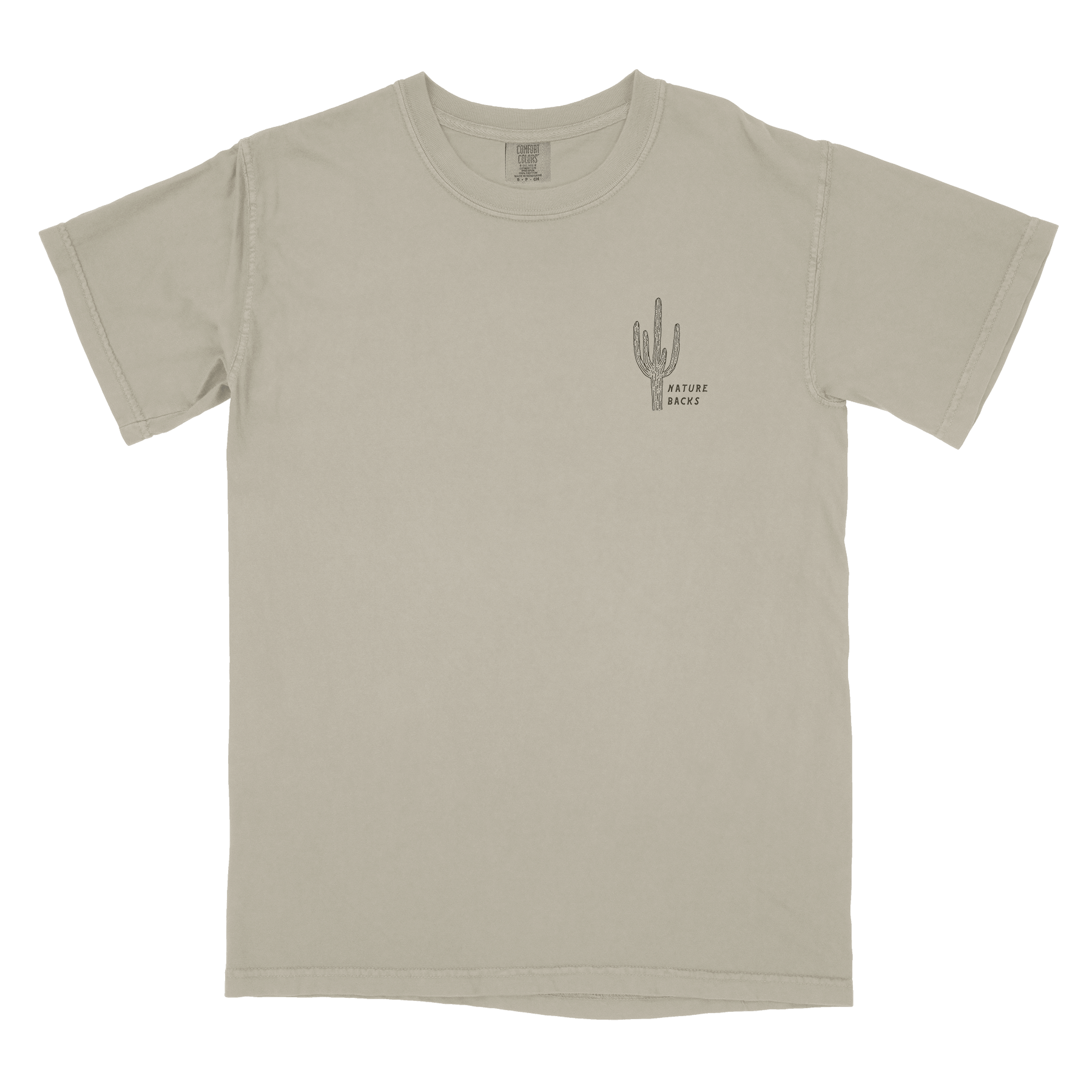 Nature Backs Comfort Colors Saguaro Sandstone Short Sleeve T-Shirt | Nature-Inspired Design on Ultra-Soft Fabric