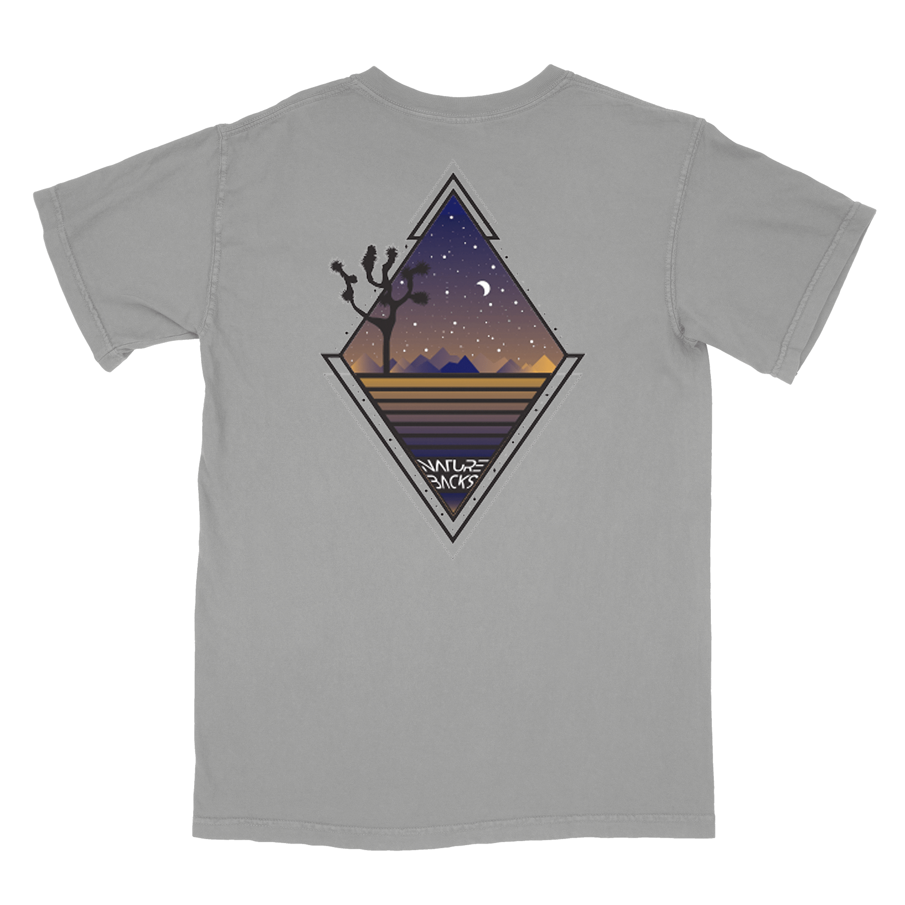 Nature Backs Comfort Colors Stellar Gray Short Sleeve T-Shirt | Nature-Inspired Design on Ultra-Soft Fabric