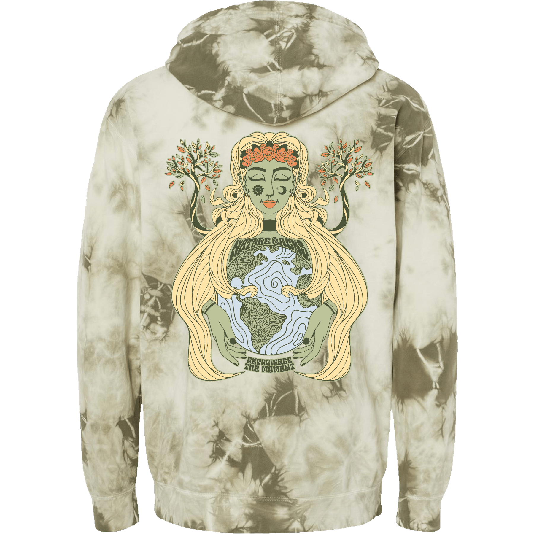 Embrace Hoodie Ultra Soft Green Tye Die