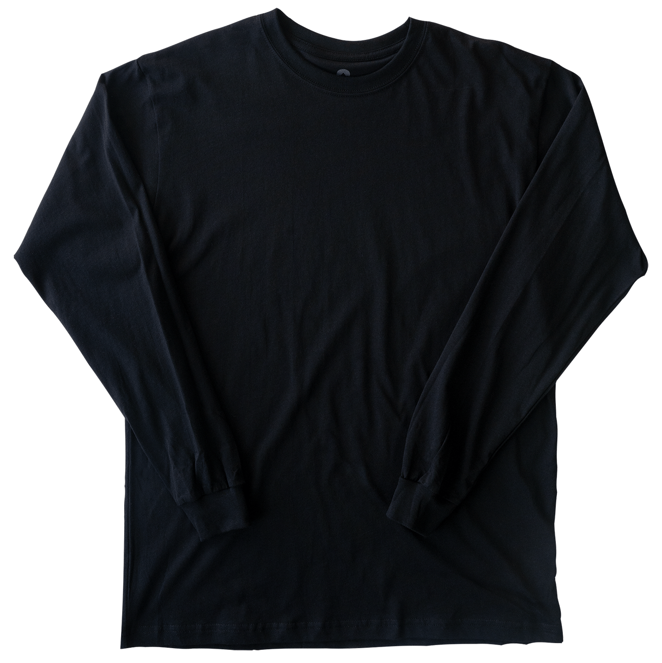 Nature Backs Long Sleeve 100% Organic Cotton T-Shirt | Minimalist Black Long Sleeve made with Eco-Friendly Fibers Sustainably made in the USA 