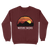 Nature Backs Gildan Dusk Maroon Crewneck | Nature-Inspired Design on Ultra-Soft Fabric