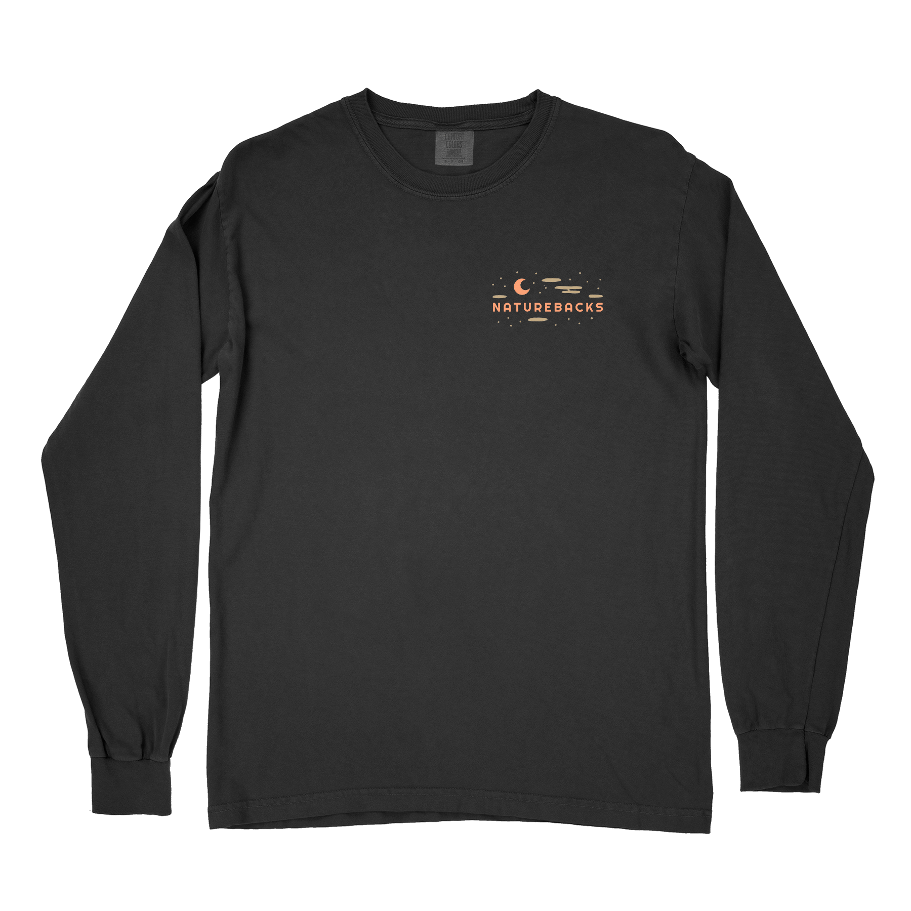 Nature Backs Comfort Colors Evergreen Black Long Sleeve T-Shirt | Nature-Inspired Design on Ultra-Soft Fabric