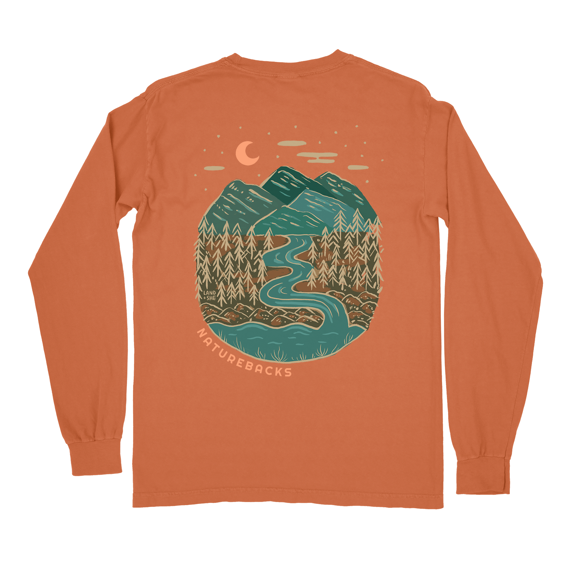 Nature Backs Comfort Colors Evergreen Harvest Long Sleeve T-Shirt | Nature-Inspired Design on Ultra-Soft Fabric