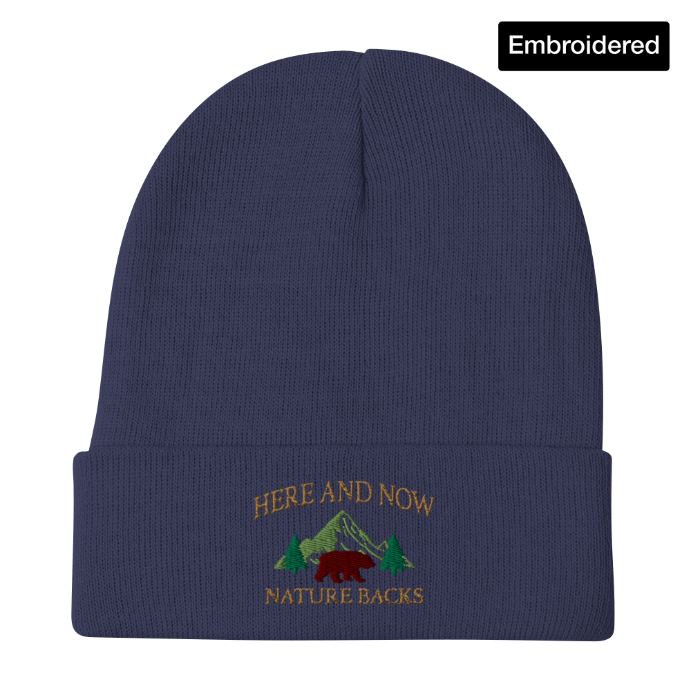 Here And Now Embroidered Beanie