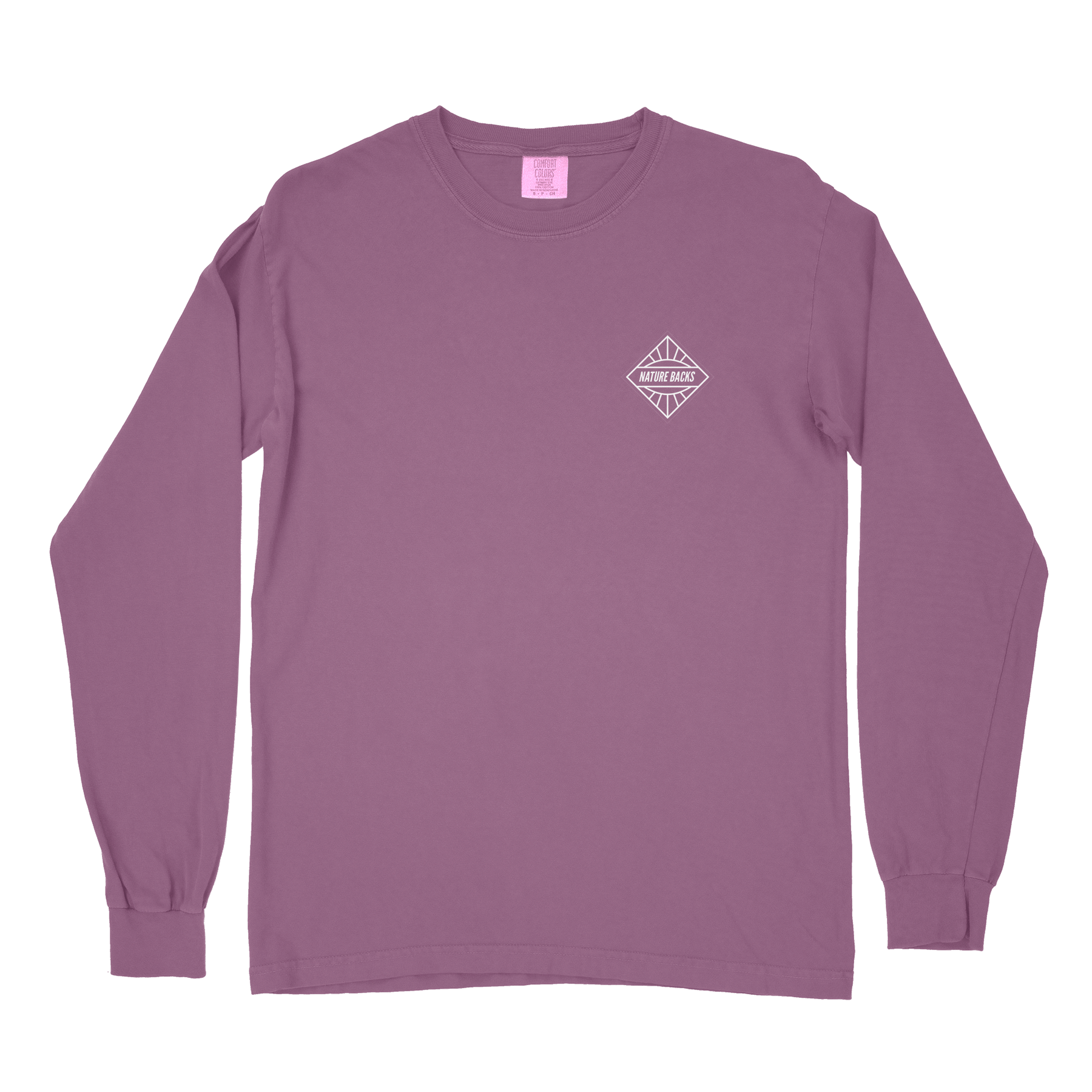 Nature Backs Comfort Colors Prism Cosmos Long Sleeve T-Shirt | Nature-Inspired Design on Ultra-Soft Fabric