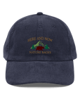 Here and Now Embroidered Corduroy Cap